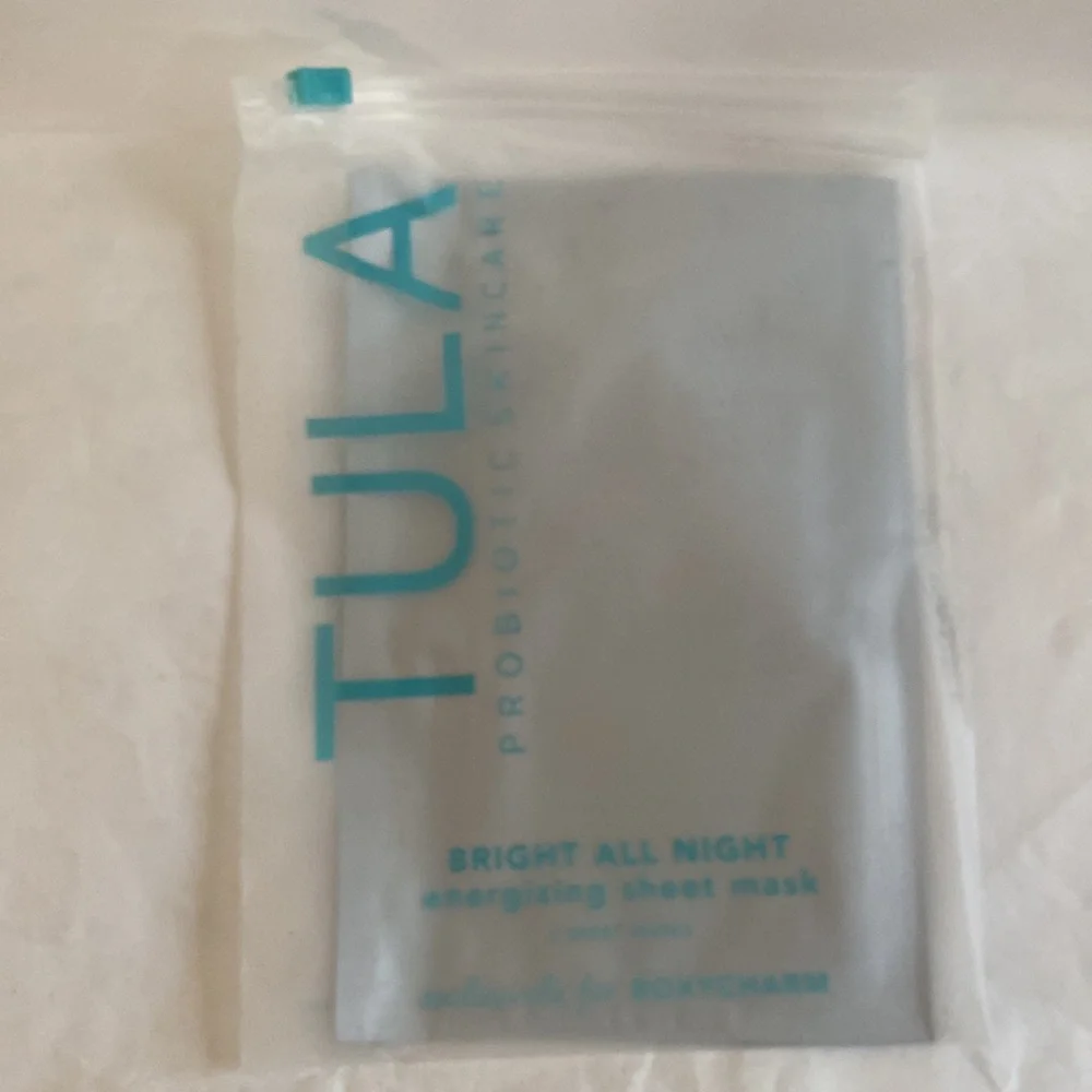 TULA Bright All Night Energizing Sheet Mask (2 masks) NIP $24